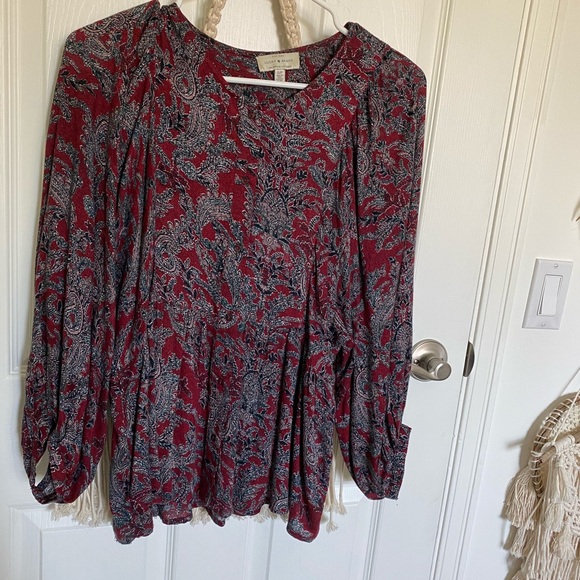 Puffy sleeve boho blouse - Picture 6 of 6